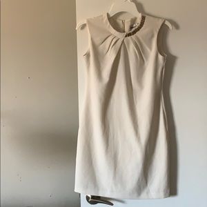 Cream/white midi shift dress
